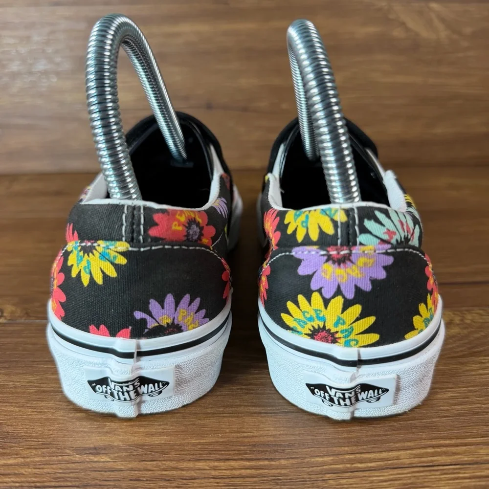 VANS ‘Peace‎ Floral’ Slip-On Sneakers Women’s Size 6 Shoes_5